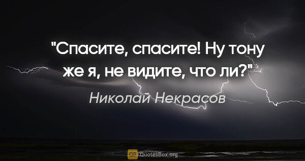 Николай Некрасов цитата: "Спасите, спасите! Ну тону же я, не видите, что ли?"