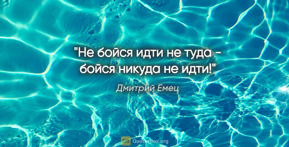 Дмитрий Емец цитата: "Не бойся идти не туда - бойся никуда не идти!"