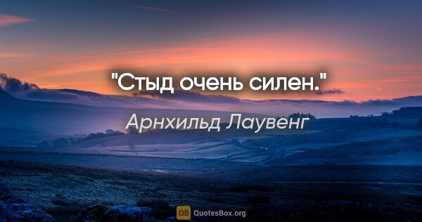 Арнхильд Лаувенг цитата: "Стыд очень силен."