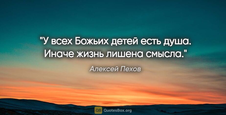 Алексей Пехов цитата: "У всех Божьих детей есть душа. Иначе жизнь лишена смысла."