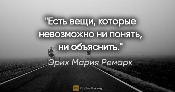 Эрих Мария Ремарк цитата: "«Есть вещи, которые невозможно ни понять, ни объяснить.»"