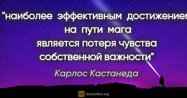 Карлос Кастанеда цитата: "наиболее  эффективным  достижением  на  пути  мага является..."