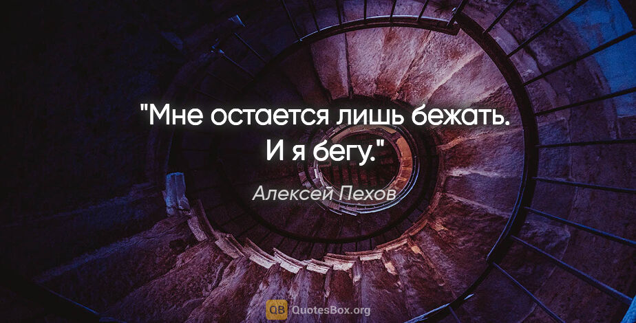 Алексей Пехов цитата: "Мне остается лишь бежать. И я бегу."