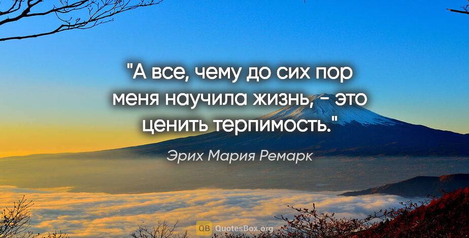 Эрих Мария Ремарк цитата: "А все, чему до сих пор меня научила жизнь, - это ценить..."