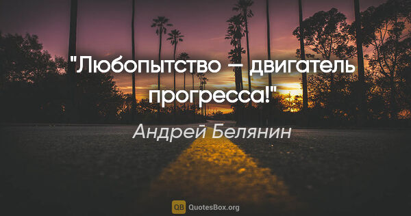 Андрей Белянин цитата: "Любопытство — двигатель прогресса!"