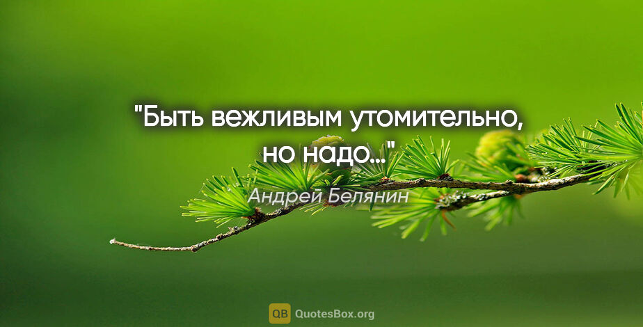 Андрей Белянин цитата: "Быть вежливым утомительно, но надо…"