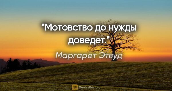 Маргарет Этвуд цитата: "Мотовство до нужды доведет."