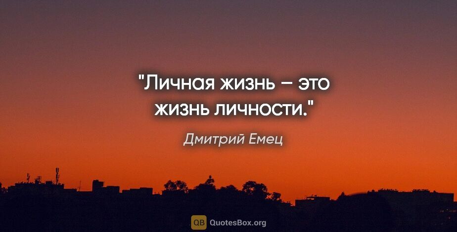 Дмитрий Емец цитата: "Личная жизнь – это жизнь личности."