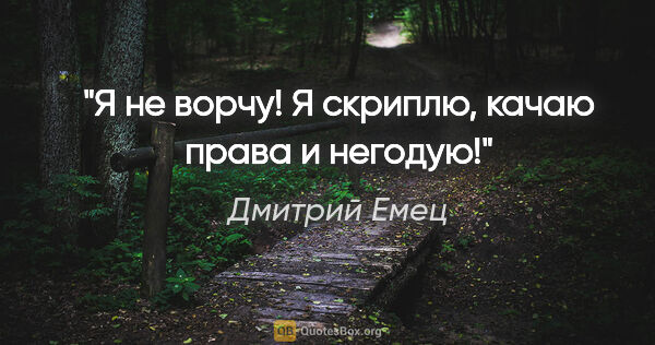 Дмитрий Емец цитата: "Я не ворчу! Я скриплю, качаю права и негодую!"