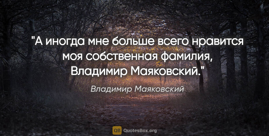 Владимир Маяковский цитата: "А иногда

мне больше всего нравится

моя собственная..."