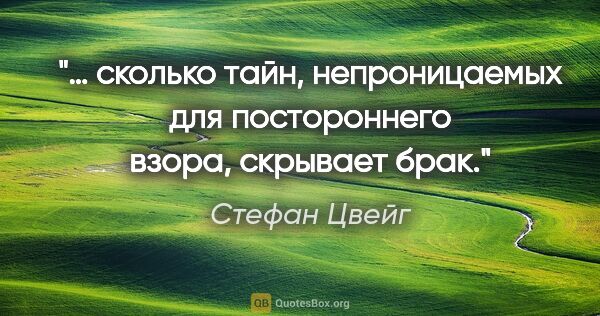 Стефан Цвейг цитата: "… сколько тайн, непроницаемых для постороннего взора, скрывает..."