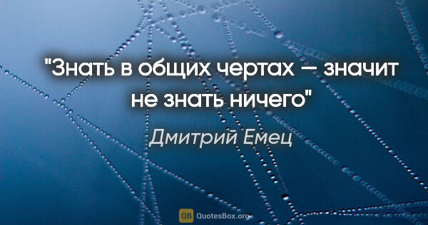 Дмитрий Емец цитата: "Знать в общих чертах — значит не знать ничего"