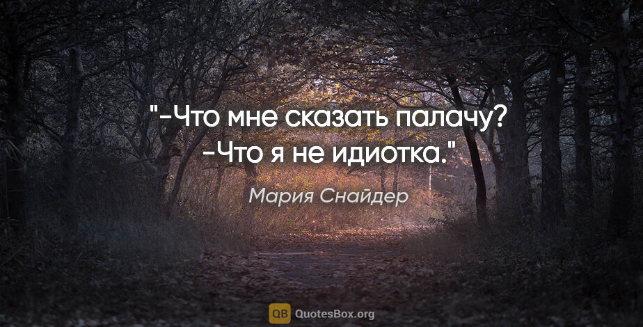 Мария Снайдер цитата: "-Что мне сказать палачу?

-Что я не идиотка."