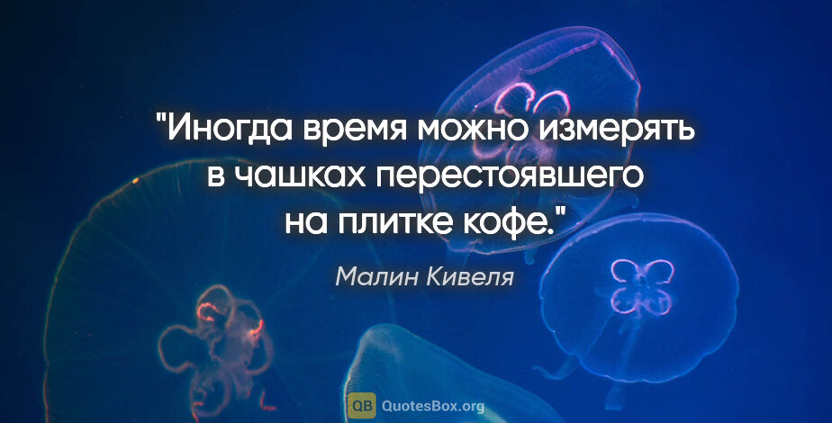 Малин Кивеля цитата: "Иногда время можно измерять в чашках перестоявшего на плитке..."