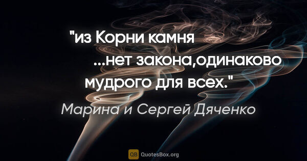 Марина и Сергей Дяченко цитата: "из "Корни камня"                            ...нет..."