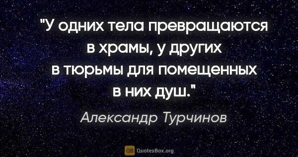 Александр Турчинов цитата: "У одних тела превращаются в храмы, у других в тюрьмы для..."