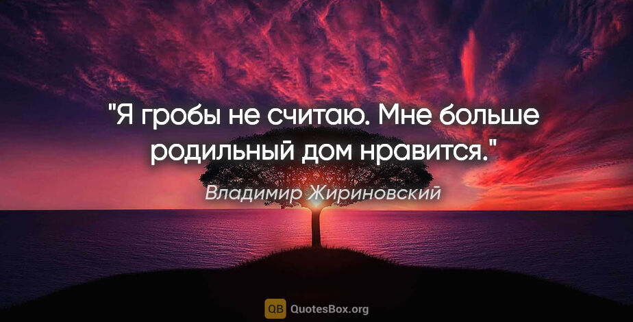 Владимир Жириновский цитата: "Я гробы не считаю. Мне больше родильный дом нравится."