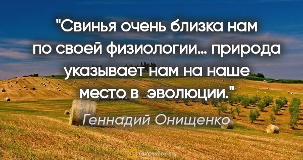 Геннадий Онищенко цитата: "Свинья очень близка нам по своей физиологии… природа указывает..."