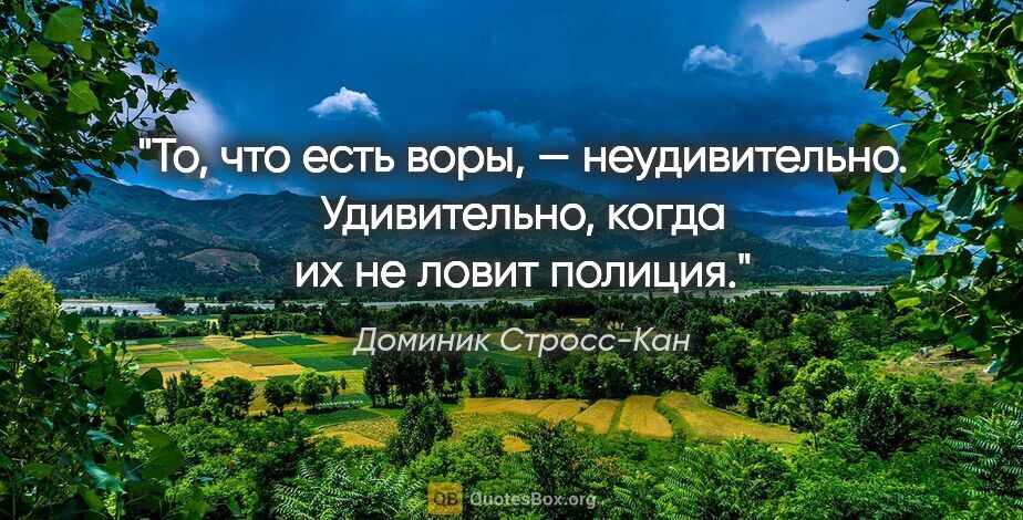 Доминик Стросс-Кан цитата: "То, что есть воры, — неудивительно. Удивительно, когда их не..."