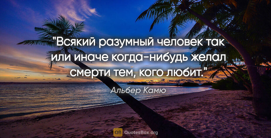 Альбер Камю цитата: "Всякий разумный человек так или иначе когда-нибудь желал..."