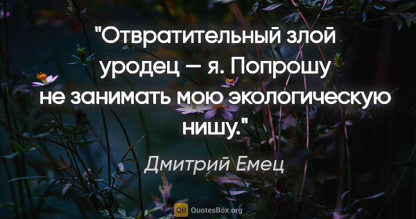 Дмитрий Емец цитата: "Отвратительный злой уродец — я. Попрошу не занимать мою..."