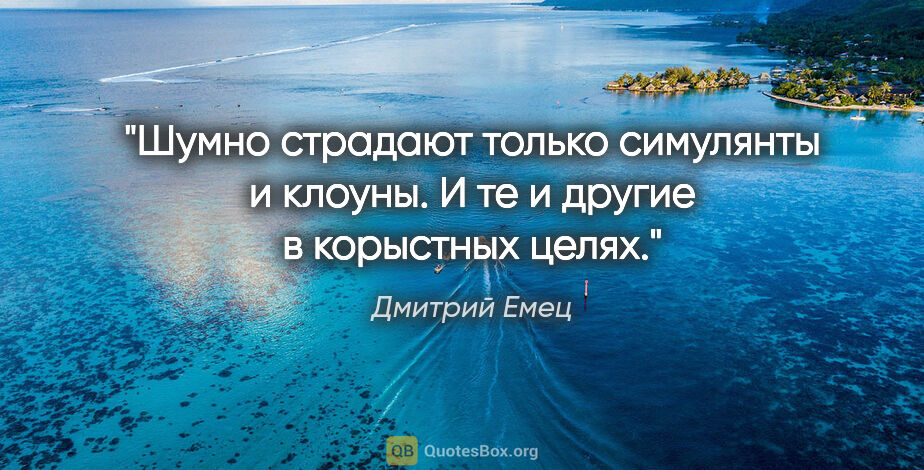 Дмитрий Емец цитата: "Шумно страдают только симулянты и клоуны. И те и другие..."