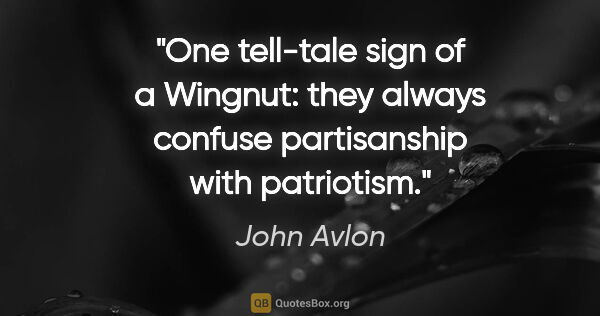 John Avlon quote: "One tell-tale sign of a Wingnut: they always confuse..."